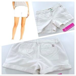 Tommy Hilfiger Women's Chino Short, White 100% Cotton size 2